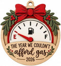 Gas Prices Ornament 2026, Funny Christmas Gas Pump Wooden Decoration by Rusaten