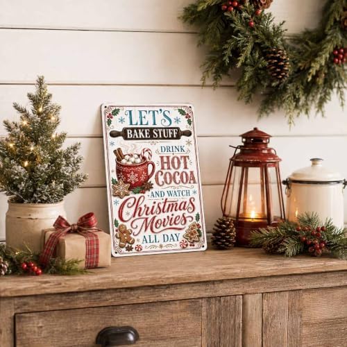 Christmas Kitchen Sign, Hot Cocoa Decor, Vintage Holiday Wall Art - Image 6