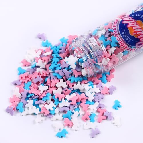 Unicorn Sprinkles for Cake Decorating 3.17 ounce Edible Blue Pink Purple Sprinkles Mix Topper Cookie Confetti Sprinkles for Cupcakes Candy Cream Chocolate Cake Decor for Birthday Princess Christmas Party - Image 6