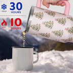 Christmas Tumbler with Handle and Straw Lid 40 oz,Cute Pink Merry Xmas Tree Gifts for Women Vacuum Insulated Leak Proof Tumbler,Winter Holiday Accessories Stainless Steel Coffee Cup Mug - Image 5