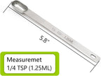 2PCS 1/4tsp Single Measuring Spoon, Stainless Steel Long Handle Individual - Image 2