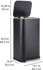 Amazon Basics Rectangular Metal Trash Can - Image 6