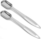 2 Pcs 1 Teaspoon Stainless Steel Single Measuring Spoon, Long Handle Metal by AUOIKKHOMEGARDEN