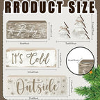 4 Pcs Christmas Decorations Indoor - Christmas Tree Table Decoration for Home - Wooden Centerpiece For Table - Winter Tiered Tray Decor Rustic Farmhouse Xmas Gift for Home Kitchen Mantel - Image 4