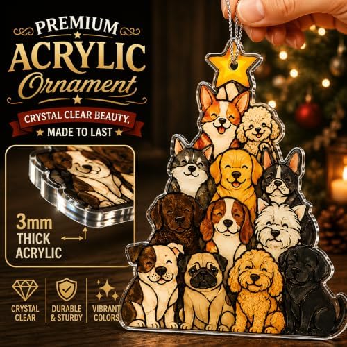 Funny Christmas Ornaments, Stocking Stuffers for Girls, Dog Ornaments for Christmas Tree - Image 5
