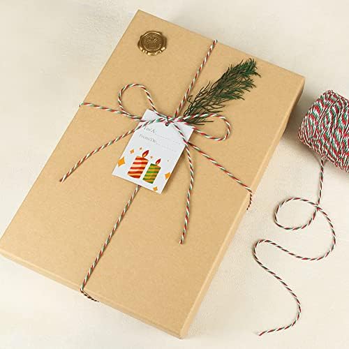 Tenn Well 656ft Cotton Bakers Twine Red Green White Striped for Baking - Image 6