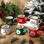 Sawysine 6 Set Christmas Coffee Mugs, Holiday Gift, Snowman Style - Image 2