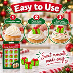 Oasis Supply Christmas Presents Edible Icing Decorations – 15 Count – Green Gift Box Cake & Cupcake Toppers for Cookies, Cakes, Cupcakes & Holiday Desserts - Image 4