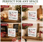 Don't Get Your Tinsel in a Tangle Sign, Funny Christmas Wood Box Decor - Image 5