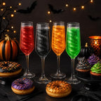 Edible Halloween Glitter for Drinks,4 Colors,Red Black Orange Green Powder - Image 5