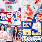 JULBEAR 4th of July Cookie Cake Stencils 36 Pieces Reusable Patriotic Mold - Image 7