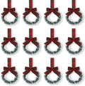 Retrowavy 12 Pcs Small Christmas Kitchen Cabinet Wreaths with Ribbon by Retrowavy