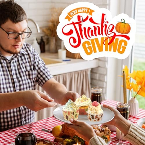 600 Pack Fall Cupcake Liners Thanksgiving Cupcake Wrappers Disposable Baking Cups Muffin Liners for Birthday Party Fall Themed Party Supply Decor (12 Styles) - Image 4