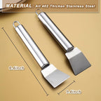 Kitchen Stove Cleaning Brush + Scraper Tool Set, Brass Wire Brushes - Image 5