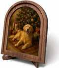 Golden Retriever Christmas Arched Table Sign, Dog Lover Holiday Decor by HPCHENG