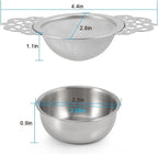 Picowe 2 Pack Tea Strainer Bowl, Stainless Steel Sliver Tea Strainers - Image 6