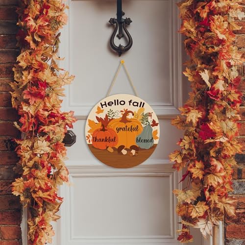 Thanksgiving Decorations - Friendsgiving Wood Welcome Sign for Front Door - Image 3