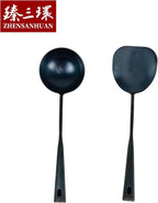 ZhenSanHuan Chinese Traditional HandMade Iron Spatula & Ladle Wok Tool Set - Image 5