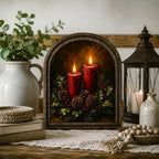 Christmas Candle Arched Table Sign, Rustic Farmhouse Holiday Decor - Image 7