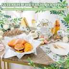 Marspark 100 Sheet Eucalyptus Wax Paper for Food Wrapping 12 x 12 Inch - Image 2