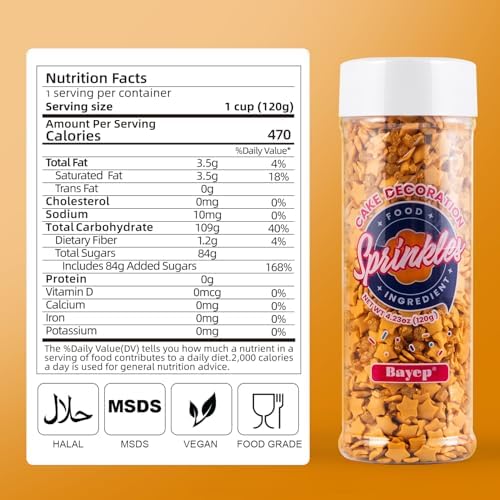 Gold Star Sprinkles for Cake Decorating Gold Sanding Sugar Sprinkles Mix Crystal Sugar for Cookie Baking Ice Cream Brownie Cupcake Toppings Shower Party Wedding - Image 2