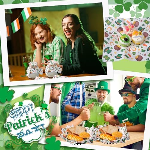 Marspark 100 Sheet St. Patrick's Day Wax Paper for Food 12 x 12 Inch - Image 5