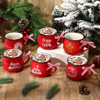 Sawysine 6 Set Christmas Coffee Mugs, Holiday Gift, Gingerbread Man - Image 2