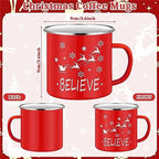 Mumufy 9 Pcs Christmas Coffee Mugs Winter Holiday Enamel Mugs with Quotes - Image 3