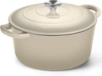 P&P CHEF 6QT Enameled Dutch Oven, Cast Iron Dutch Oven Pot by PPCHEF