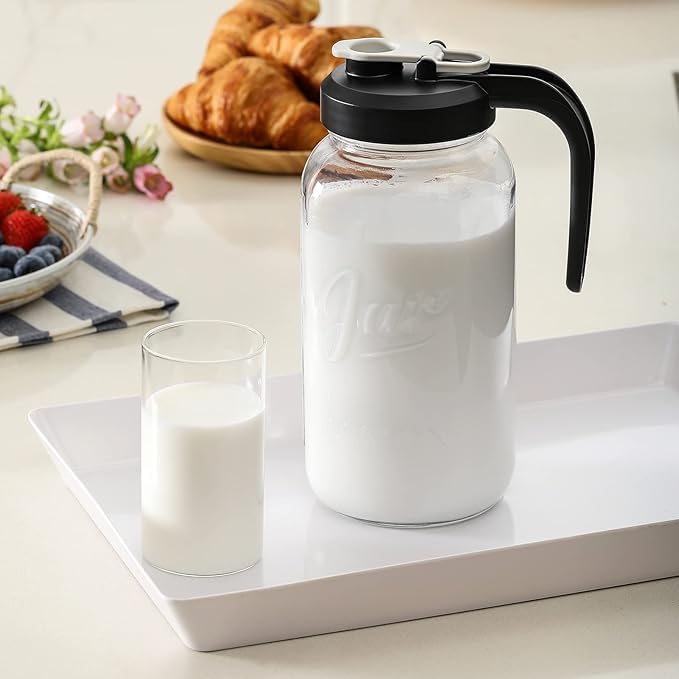 Set of 2, Glass Pitcher with Lid - Image 5