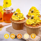 Edible Bees Cake Decorations, 16 pcs Bee Cake Decorations, Edible Bee for Cupcakes, Ice Cream, Waffles, Cookies, Cake, Macaron - Image 4