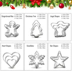 Christmas Cookie Cutters Set,18 Pieces, 6 Shapes - Image 5