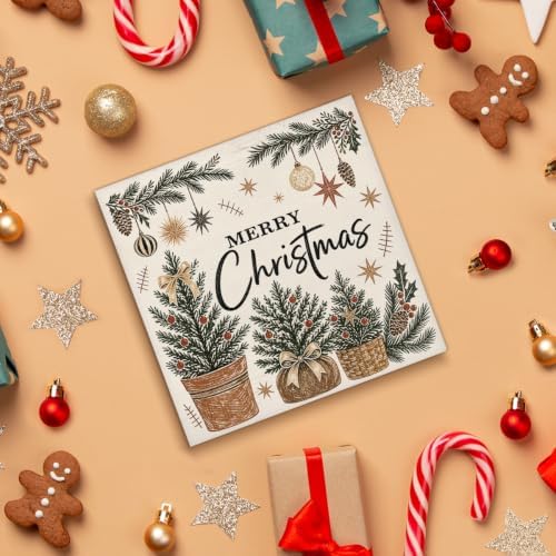 Merry Christmas Decorations, Christmas Tree Wooden Sign Decor - Image 4