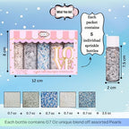 Confect Christmas Sprinkles | Frozen Mix Blue Pearls | Silver & White & Snowflakes | White Flower Sprinkle | Christmas Jimmies Sprinkles - 5 Oz - Image 5