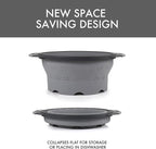 Dexas 10" Collapsible Silicone Colander in Cool Grey, Kitchen Strainer - Image 6