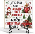 Christmas Wooden Signs Xmas Decor Wood Plaque with Support Stand by ZEDEV