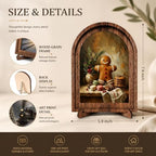Gingerbread Man Arched Table Sign, Christmas Farmhouse Shelf Decor - Image 2