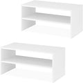 Whitmor Wood Stackable 2-Shelf Shoe Rack, 24 inches，2 Pack by Whitmor