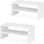 Whitmor Wood Stackable 2-Shelf Shoe Rack, 24 inches，2 Pack by Whitmor