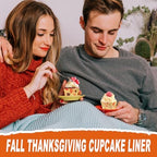 600 Pack Fall Cupcake Liners Thanksgiving Cupcake Wrappers Disposable Baking Cups Muffin Liners for Birthday Party Fall Themed Party Supply Decor (12 Styles) - Image 6