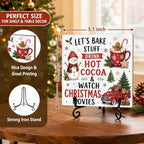 Christmas Wooden Signs Xmas Decor Wood Plaque with Support Stand - Image 2