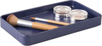 mDesign Modern Decorative Metal Guest Hand Towel Tray Holder Organizer - Image 5