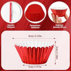 SANNIX 450Pcs Valentine's Day Foil Cupcake Liners Red Pink Cupcake Wrappers Foil Metallic Muffin Liners Baking Cups for Valentines Wedding Party Decorations Supplies - Image 6
