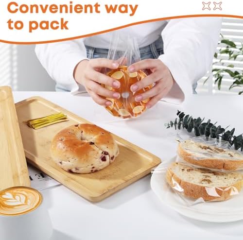 Cellophane Treat Bags 5x7 In 100 Pcs Clear Gift Bags for Cookie Packaging - Image 3