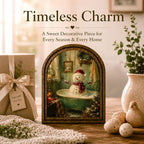 Snowman Bathtub Arched Table Sign, Christmas Farmhouse Shelf Decor - Image 3