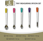 2Pack Mini Measuring Spoons Set, Tiny Stainless Steel Measure Teaspoons - Image 2