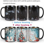 Kmiles Heat Changing Christmas Deer/Tree Snowman Mug Colour Changing Magical Coffee/Tea Cup 12 Oz, Blue/White, Wonderful Christmas Gifts. - Image 2