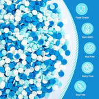 Edible Circle Confetti Sprinkles for Cake,Blue White Round Winter Sprinkle - Image 3