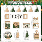 Funnymoom 17 Pcs Christmas Tiered Tray Decor Set Winter Tray Decorations - Image 3
