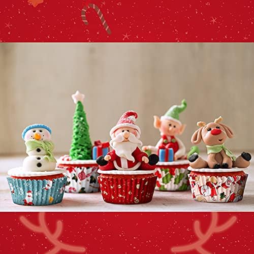 Chengu 600 Pcs Christmas Cupcake Liners, Xmas Baking Supplies - Image 5